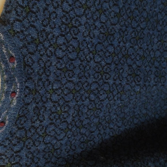 Vtg Squaw Valley Nordic Pattern Full Zip Cardigan 100% Wool Petite Large PtP 21" - Picture 3 of 7